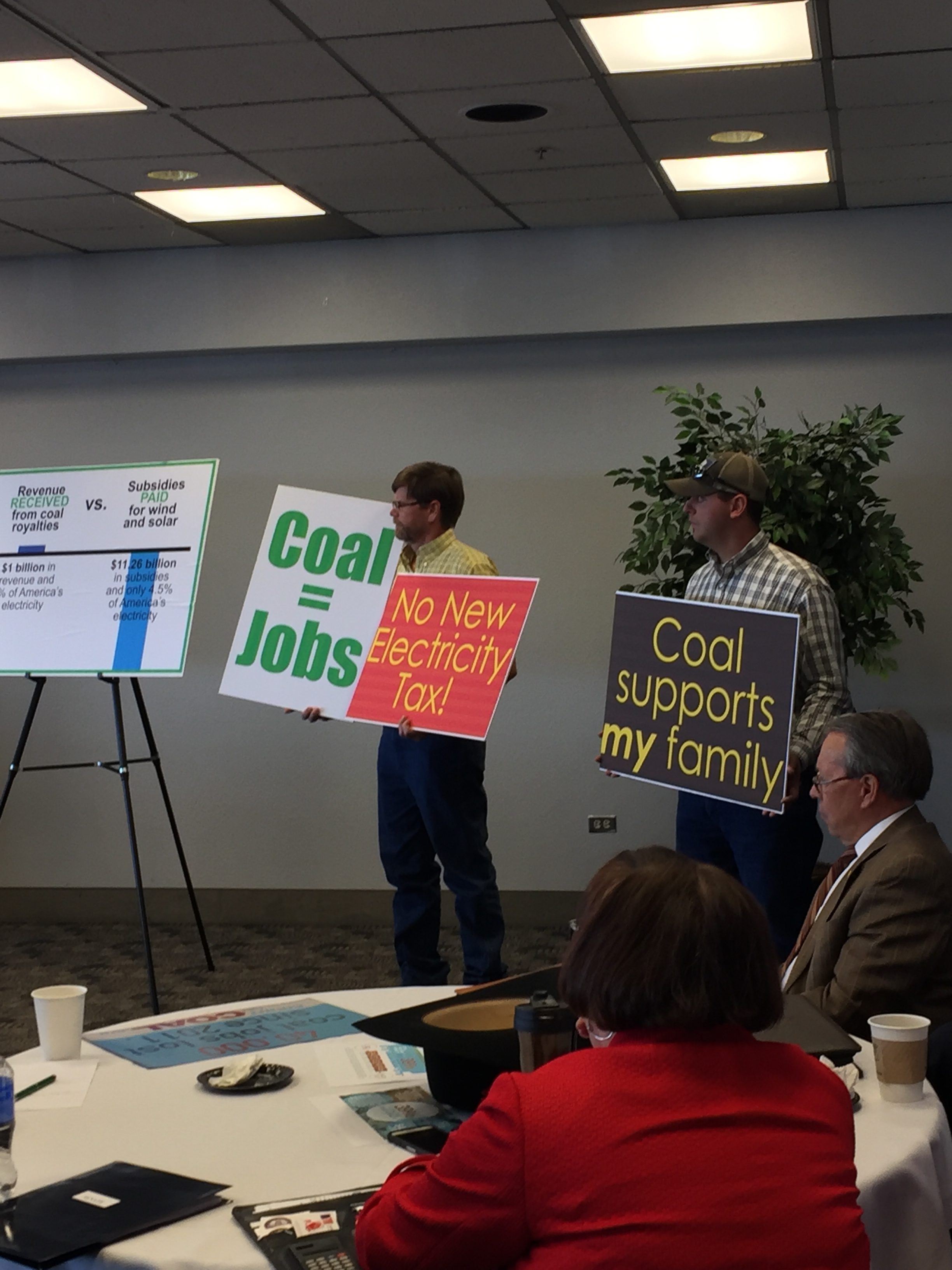 Coal supporters at the coal rally in Casper on Tuesday.