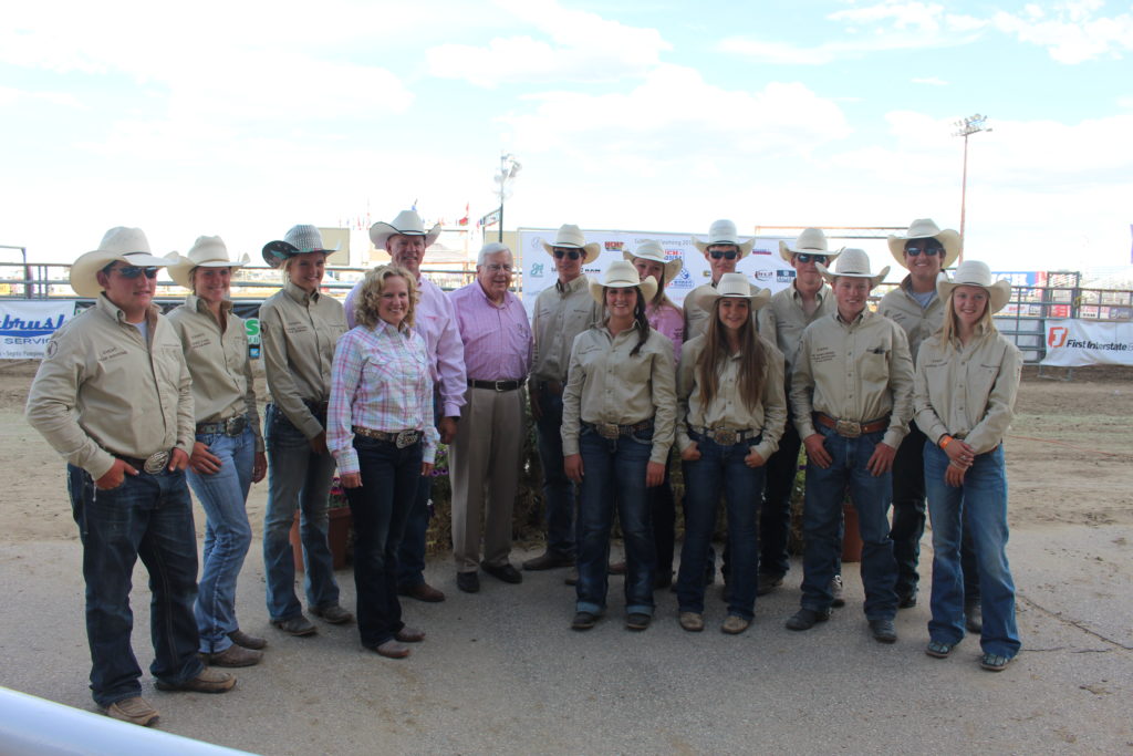 Superintendent Balow with Governor Matt Mead, Senator Mike Enzi and Wyoming's qualifiers for the National High School Finals Rodeo