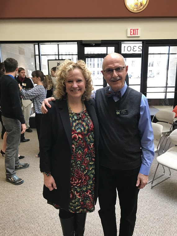 State Superintendent Jillian Balow with Wyoming's Poet Laureate Eugene Gagliano.