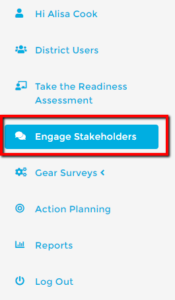engage stakeholders screenshot
