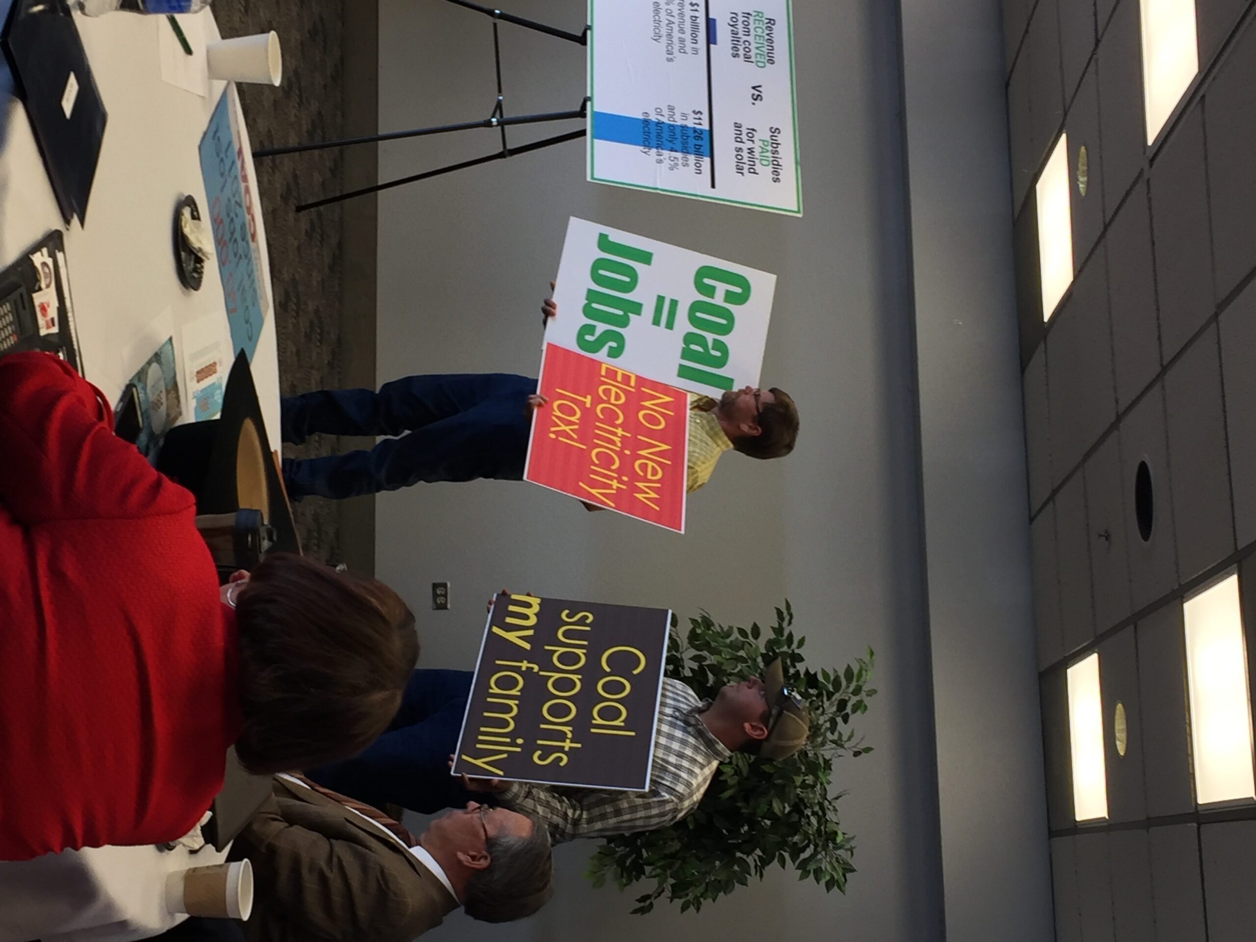 Coal supporters at the coal rally in Casper on Tuesday.