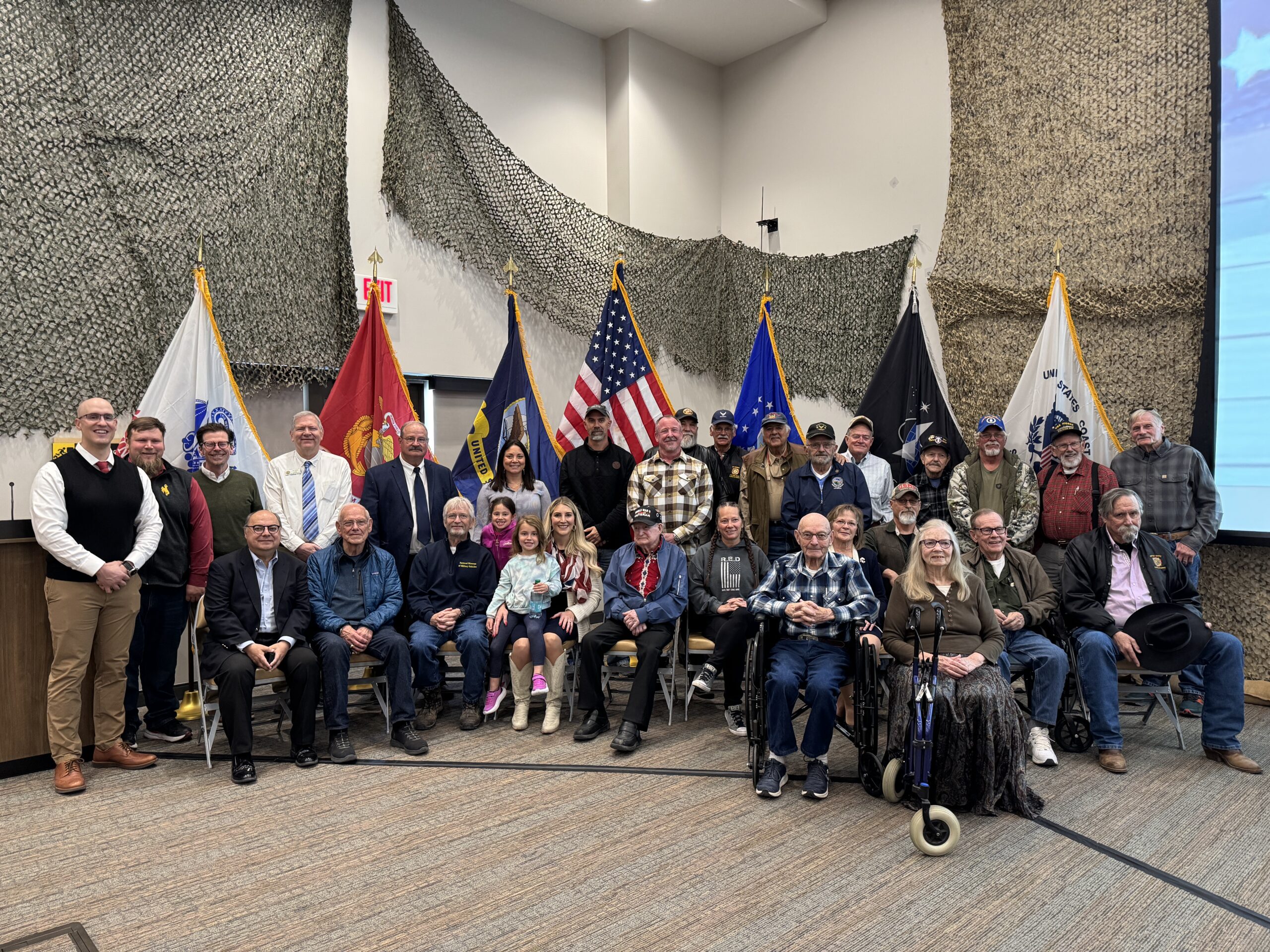 State Superintendent Megan Degenfelder with Wyoming Veteran's and partners.